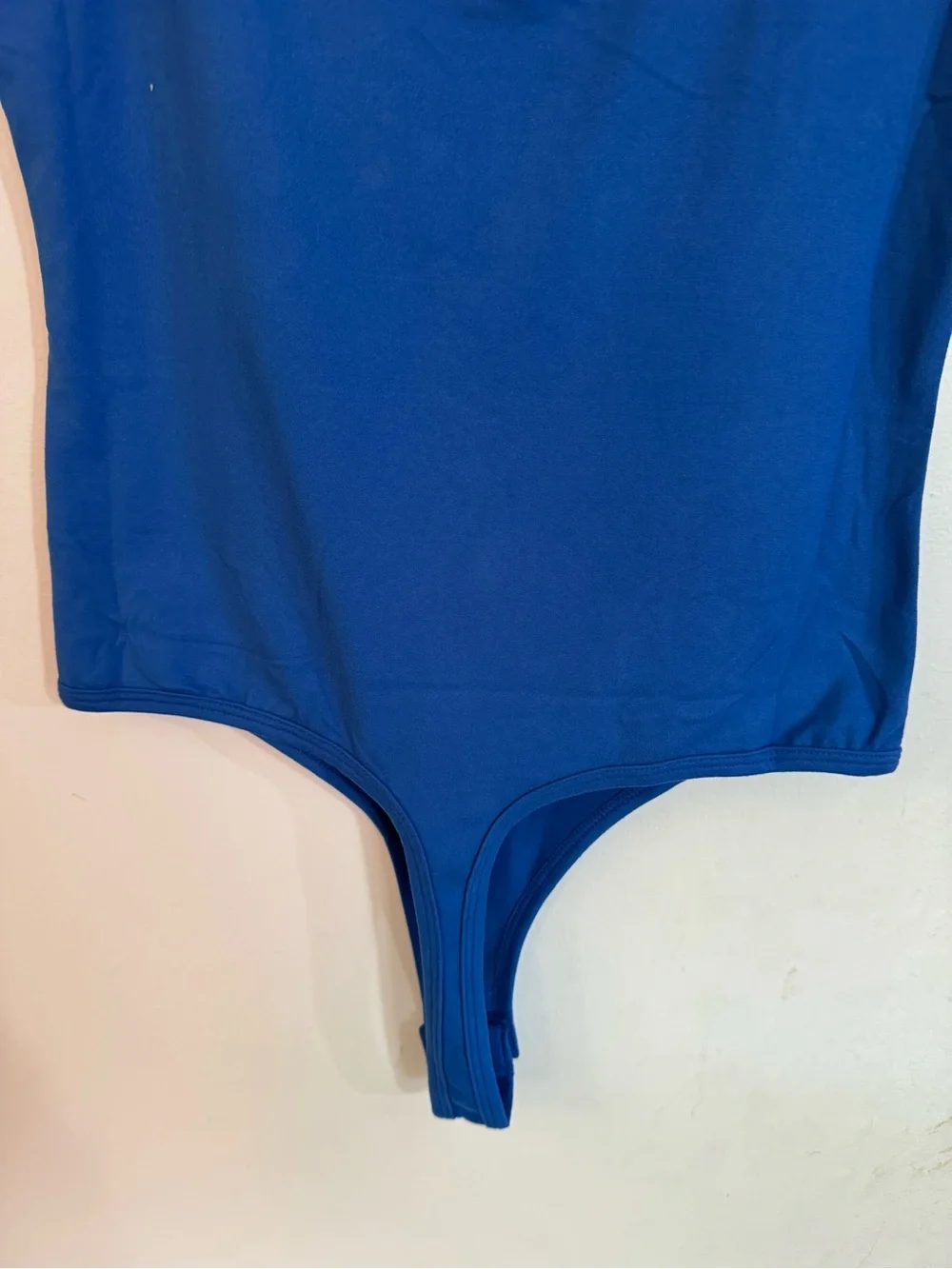 Zena Royal Blue Sleeveless V-Neck One-Piece Bodysuit